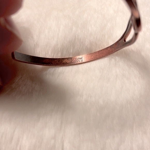 (2/$15) Small genuine copper cuff bracelet - Picture 2 of 7